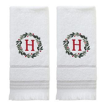 SKL Home Wreath Monogram Hand Towel