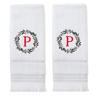 SKL Home Wreath Monogram Hand Towel