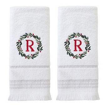 SKL Home Wreath Monogram Hand Towel