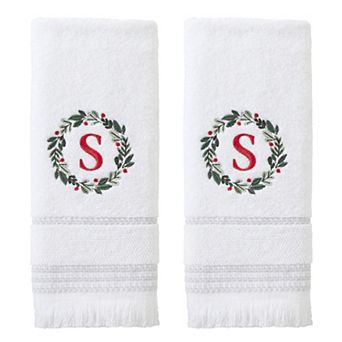 SKL Home Wreath Monogram Hand Towel