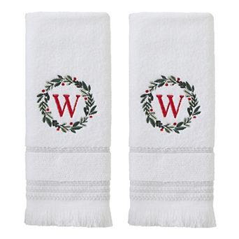 SKL Home Wreath Monogram Hand Towel