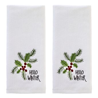 SKL Home Hello Winter 2 pc Hand Towel Set