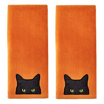 SKL Home Shadow Eyes Cat 2 pc Hand Towel Set