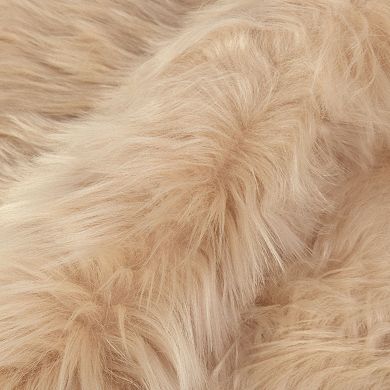 Heart Shaped Soft Faux Sheepskin Plush Area Living Room Sofa Floor Mats, 2.3ft x 3ft