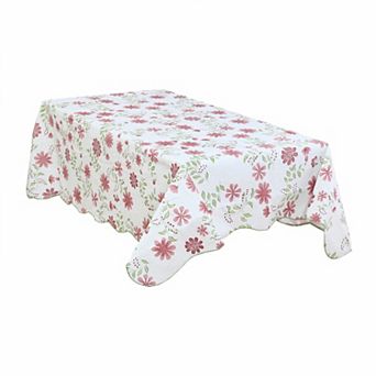 Vinyl Tablecloth Rectangle 41" X 60" Nine-petals Flower Pattern