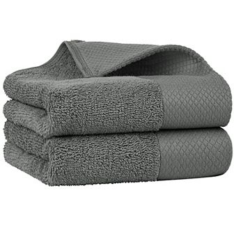 100% Cotton Hand Towels 2 Pack Thick Face Towel Set Design, Highly Absorbent Hand Towel For Bathroom