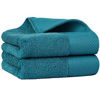 100% Cotton Hand Towels 2 Pack Thick Face Towel Set Design, Highly Absorbent Hand Towel For Bathroom