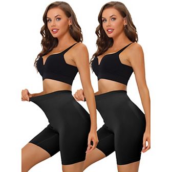 2packs Women's High Waisted Shapewear Slip Shorts Slimming Tummy Control Knickers Panties