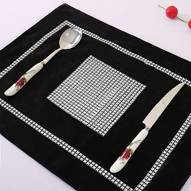 Sparkle Luxury Diamante Placemat Table Mat Velvet Wedding Party Decor