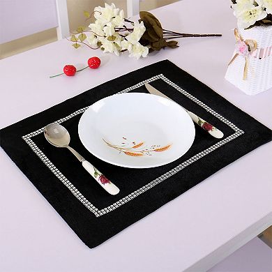 Sparkle Luxury Diamante Placemat Table Mat Velvet Wedding Party Decor