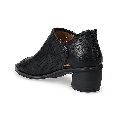 Croft & Barrow Mariko Women's Peep Toe Bootie Ankle Boots
