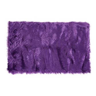 Artificial Animal Wool Modern Floor Mats, 2 X 3 Feet