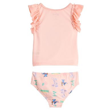 Disney's Lilo & Stitch Toddler Girl Stitch "Hawaii" Ruffle Tankini Top & Swimsuit Bottoms Set