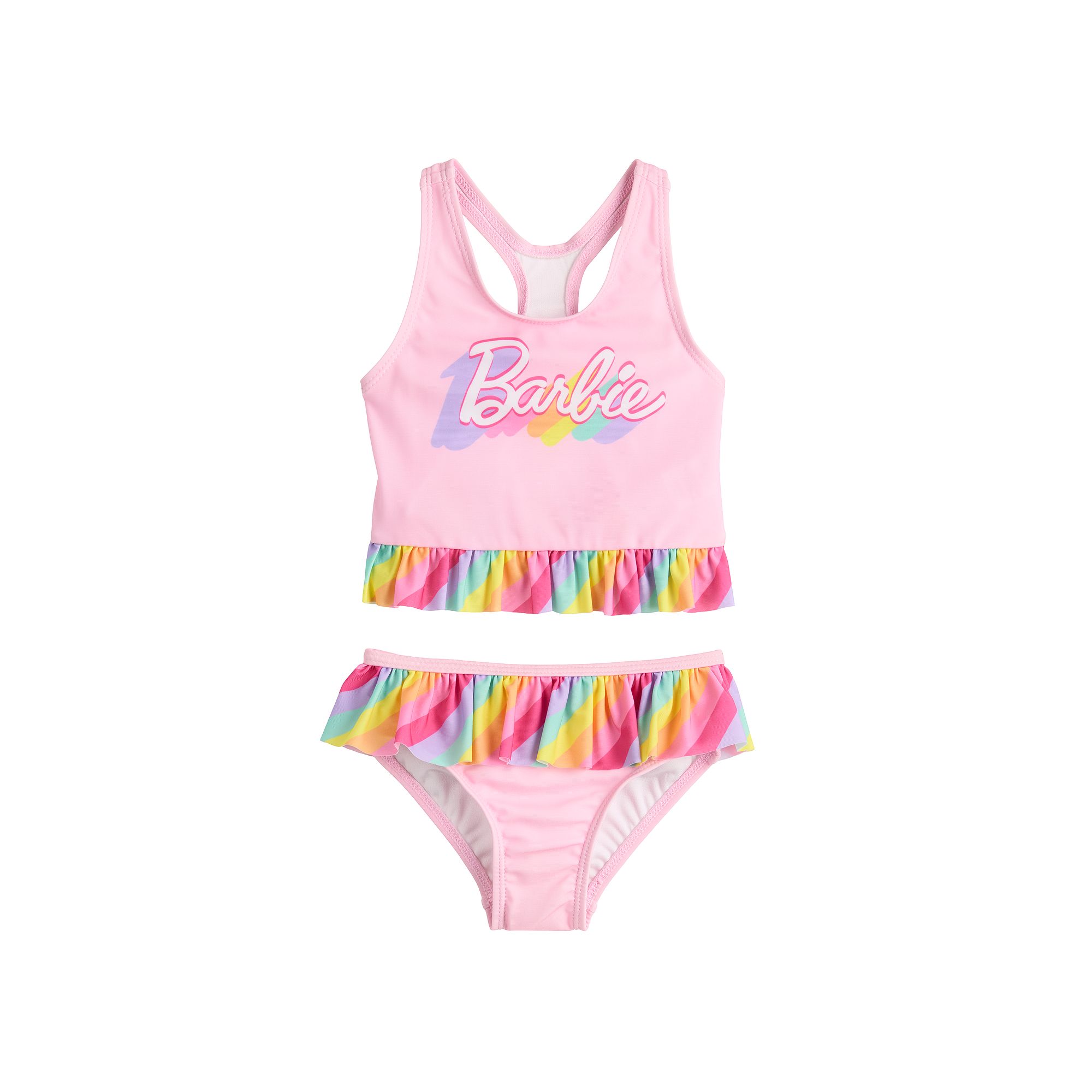 Baby & Toddler Girl Dreamwave Barbie® UPF 50+ Ruffle Tankini Set, Toddler 
