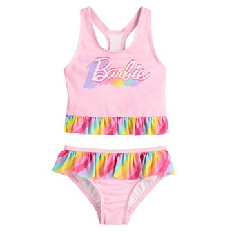 Baby & Toddler Girl Dreamwave Barbie® UPF 50+ Ruffle Tankini Set