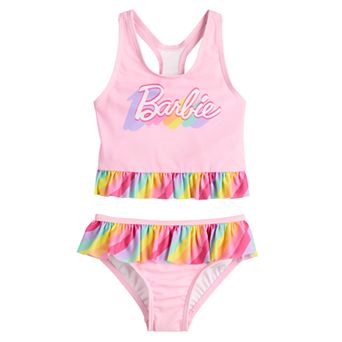 Baby & Toddler Girl Dreamwave Barbie® UPF 50+ Ruffle Tankini Set