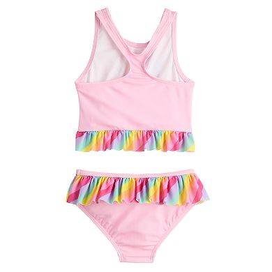 Baby & Toddler Girl Dreamwave Barbie™ UPF 50+ Sleeveless Ruffle Tankini