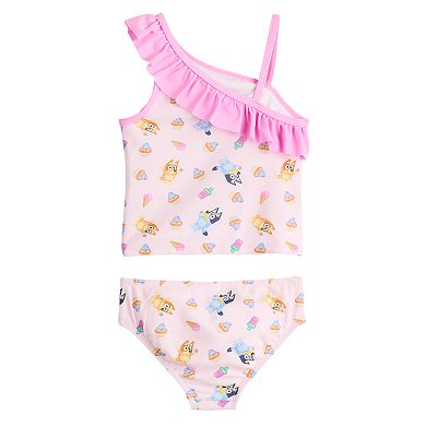 Baby & Toddler Girl Dreamwave Bluey One Shoulder Tankini Set