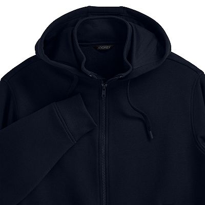 Jockey Men's Full Zip Fleece Hoodie - Soft Cotton Blend Loungewear With Kangaroo Pocket