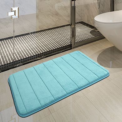 Memory Foam Bath Mat Absorbent Bathroom Rugs, 24" X 16"