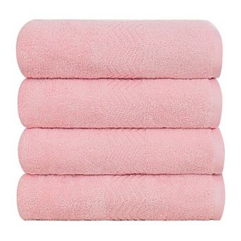 Luxury Hotel & Spa Quality Bath Towels Soft Absorbent 100% Cotton 4 pc Towel Set