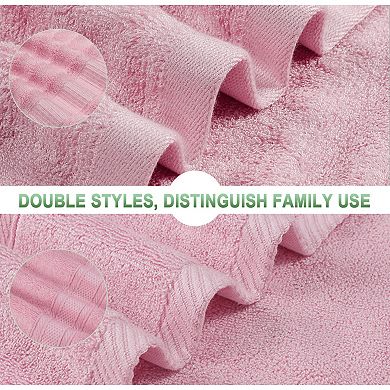 Bath Towels 2pcs Ribbed Luxury Bath Towel Set For Bathroom Super Soft And Absorbent