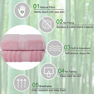 Bath Towels 2pcs Ribbed Luxury Bath Towel Set For Bathroom Super Soft And Absorbent