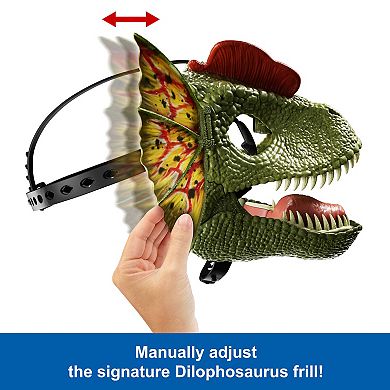 Mattel Jurassic World Dilophosaurus Role Play Mask with Sound & Water-Shooting Feature