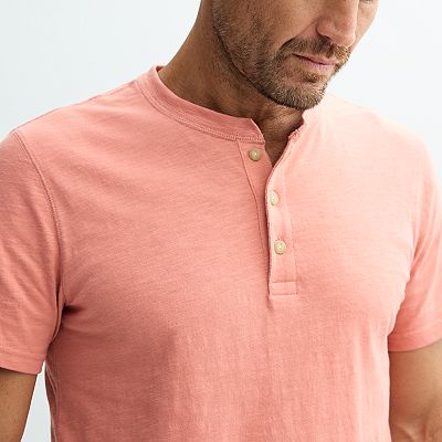 Men's Sonoma Goods For Life® Essential Short Sleeve Henley T-Shirt