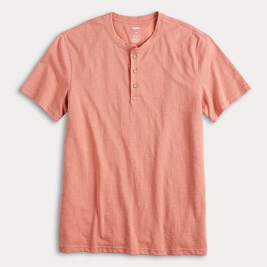 Men's Sonoma Goods For Life Essential Short Sleeve Henley T-Shirt