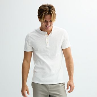 Men's Sonoma Goods For Life® Essential Short Sleeve Henley T-Shirt