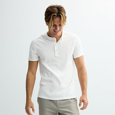 Men's Sonoma Goods For Life® Essential Short Sleeve Henley T-Shirt