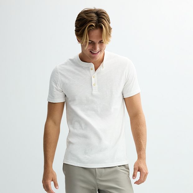 Men's Sonoma Goods For Life® Essential Short Sleeve Henley T-Shirt