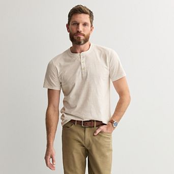 Men's Sonoma Goods For Life® Essential Short Sleeve Henley T-Shirt