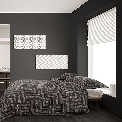 3pcs Comforter Set Geometric Modern Pattern Duvet With 2 Pillow Shams