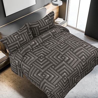 3pcs Comforter Set Geometric Modern Pattern Duvet With 2 Pillow Shams