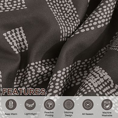 3pcs Comforter Set Geometric Modern Pattern Duvet With 2 Pillow Shams