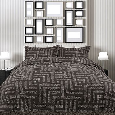 3pcs Comforter Set Geometric Modern Pattern Duvet With 2 Pillow Shams