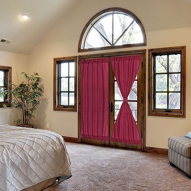 Blackout Elegant Curtains Rod Sliding Door Darkening Drapes