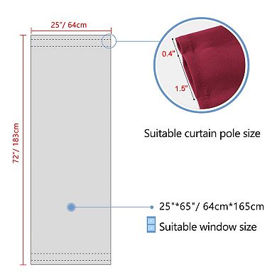 Blackout Elegant Curtains Rod Sliding Door Darkening Drapes