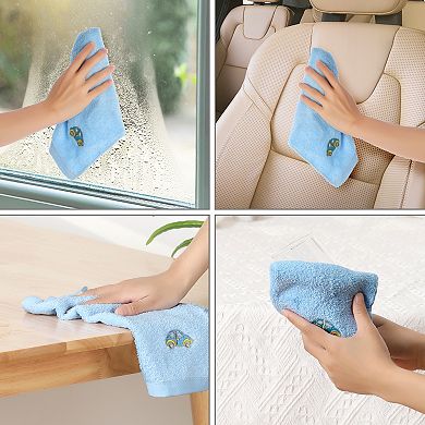 Cotton Lint Free Cleaning Cloth Rags Kitchen Towels for Dish Drying Washing 10" x 10" 12 Pack