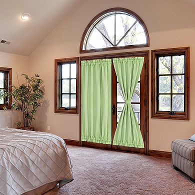 2pcs Blackout Curtain Sliding Door Panel Darkening Drapes