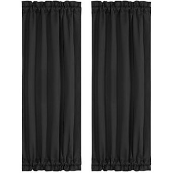 2 pc Blackout Curtain Sliding Door Panel Darkening Drapes