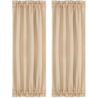 2 pc Blackout Curtain Sliding Door Panel Darkening Drapes