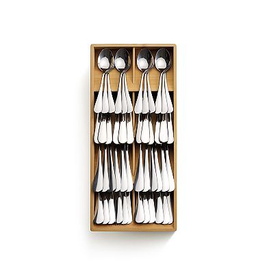 Joseph Joseph DrawerStore Bamboo Compact Cutlery Organizer - Large