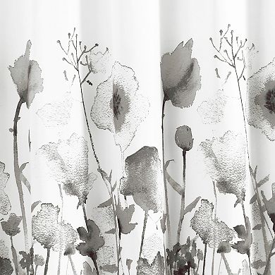 Lush Decor Zuri Flora Gray Shower Curtain