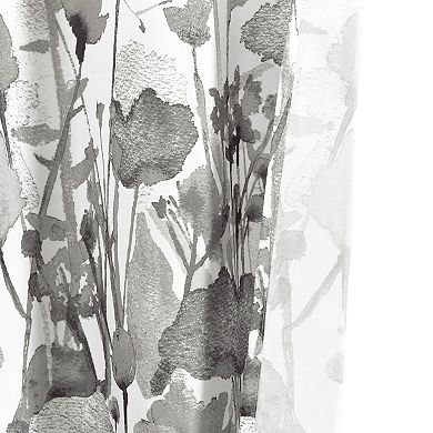 Lush Decor Zuri Flora Gray Shower Curtain