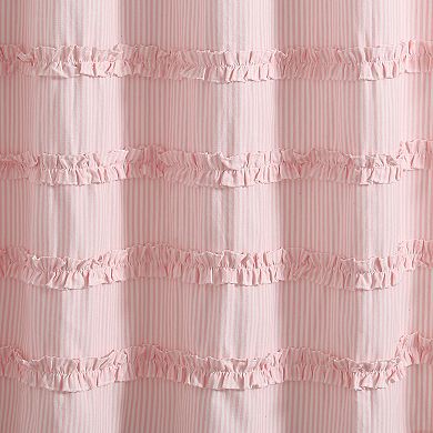 Lush Decor 72" x 72" Vintage Stripe Yarn Dyed Cotton Shower Curtain