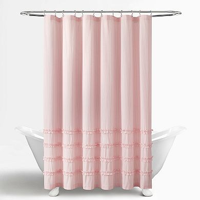 Lush Decor 72" x 72" Vintage Stripe Yarn Dyed Cotton Shower Curtain