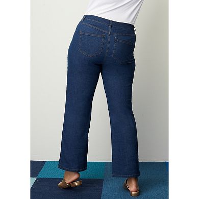 June + Vie Women's Plus Size June Fit Boyfriend Jeans